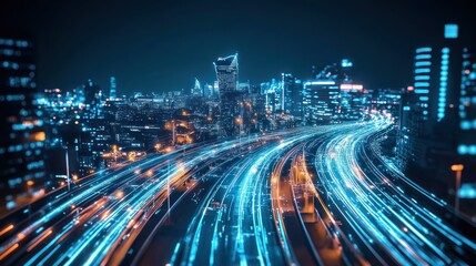 Fototapeta premium Digital Cityscape