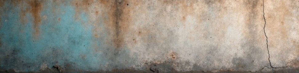 Fototapeta premium Weathered concrete wall with textured cracks and worn surfaces, urban, stone