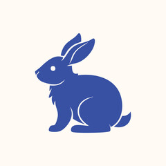 Rabbit silhouette isolated vector character