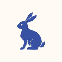 Rabbit silhouette isolated vector character