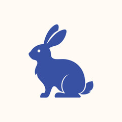 Rabbit silhouette isolated vector character