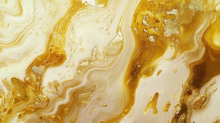 Opulent gold marble luxury background texture featuring a refined blend of golden and white marble elements, perfect for elegant wedding invitations, covers, and fashion templates