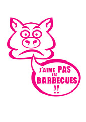 Cochon aime pas barbecue barbeuk bulle