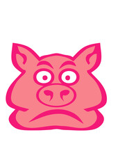 cochon face cartoon