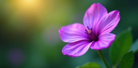 Fototapeta premium Delicate violet petals unfolding from a fragrant purple flower, bloom, violet flowers