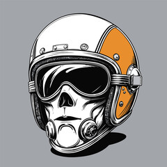 motorcycle helmet vector for graphic design