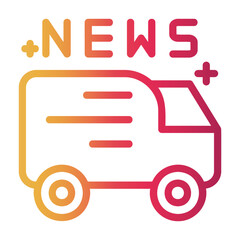 news Line Gradient Icon