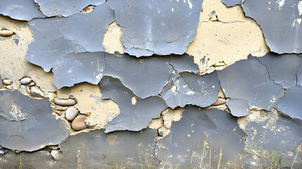 Naklejka premium Peeling paint on old wall, outdoor, texture background, design element
