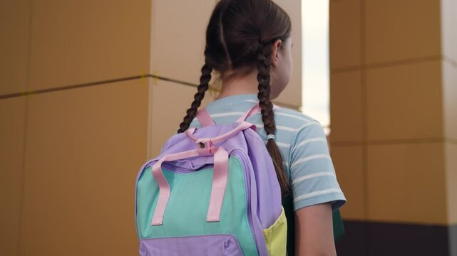 student textbook hands go to class, child school backpack goes educational classes, child kid girl daughter first grade student, american school, book child hand student, bell class, child school