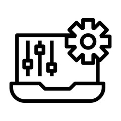 website settings Line Icon