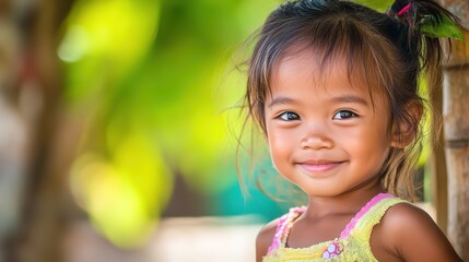A child stands in a serene forest, embodying innocence and connection with nature.
