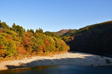 荒川峡もみじラインの紅葉（新潟県）