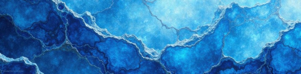 Icy blue marble background with intricate geometric patterns and frosty crystals,  background,  crystal,  marble