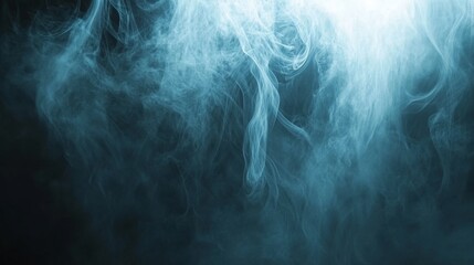 Obraz premium Ethereal Teal Smoke Patterns