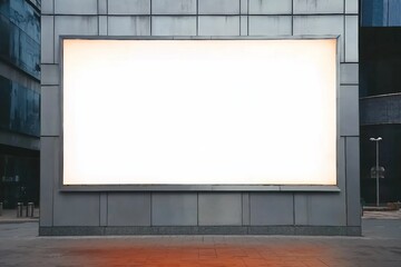 Street, Banner - Sign, Lighting Equipment, Billboard, Advertisement,Large blank billboard on a street wall, banners with room to add your own text