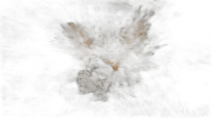 검은 연기가 피어오르는 폭발 장면, AI 생성