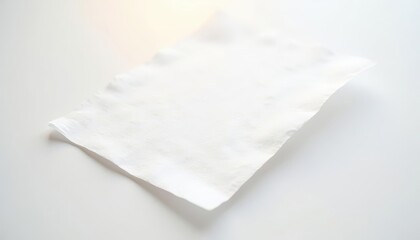 A Close-Up Shot of a White Tissue Paper on a White Surface