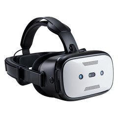 Ultra-modern VR headset with sleek design, isolated on transparent background