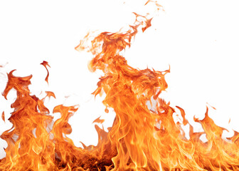 Fiery Flames and Smoke with Warm Blaze and Intense Heat