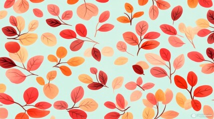 Autumn Leaves Seamless Pattern Design