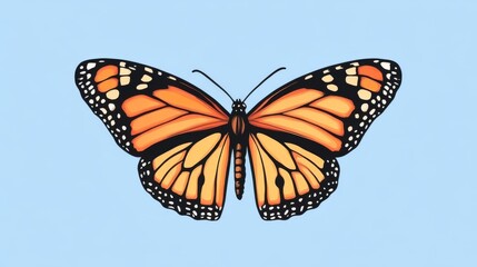 Obraz premium Stunning Monarch Butterfly Illustration