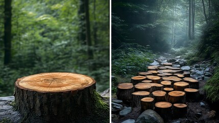 Impact of deforestation on the beautiful forest and the effects of climate change on nature's balance