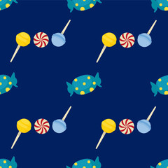Candy seamless pattern background. Candy illustration pattern. Candy background. Perfect for fabrics, textile, wallpaper, and decor