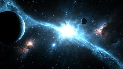 Obraz premium Cosmic Explosion in Deep Space