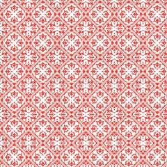 Floral geometric patterns, seamless paper and mosaic fabric