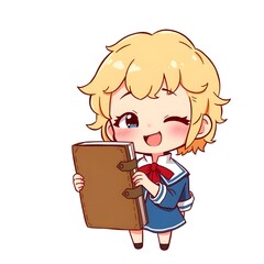 cute chibi school kids.adorable school children illustration.
cartoon students reading books.happy children in school uniform.education cartoon characters
