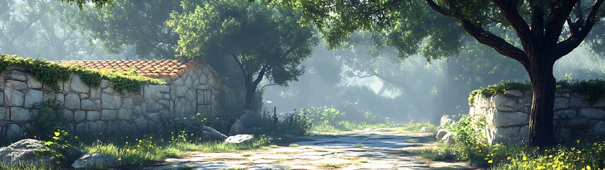 Ancient Path Through Woods.