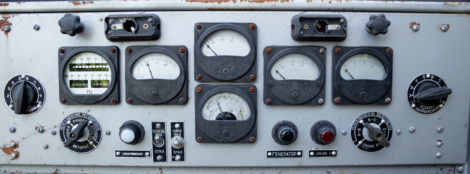 Analog industrial generator control panel