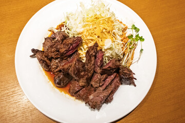 ステーキ｜真俯瞰