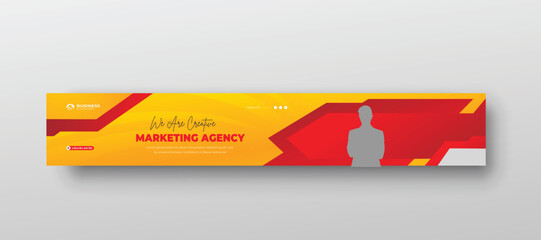  business LinkedIn profile banner and YouTube channel art cover Social media banner Template