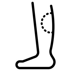 벌레 물린 사람 다리 아이콘