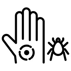 벼룩 물린 손 아이콘