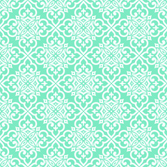 Floral geometric patterns, seamless paper and mosaic fabric