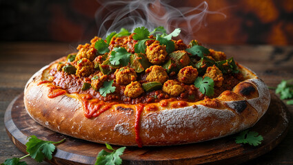 grilled meat with vegetables