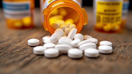 Prescription Medications: Dispensed by pharmacists with a doctor's prescription, covering antibiotics, pain relievers, and blood pressure medications.

