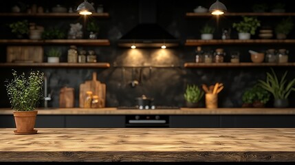 Fototapeta premium Modern Rustic Kitchen Interior Design