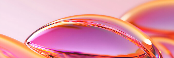 Abstract Fluid Forms: Pink & Orange Swirl