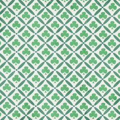 Floral geometric patterns, seamless paper and mosaic fabric