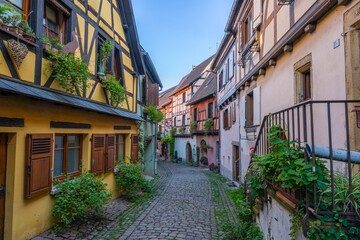 Fototapeta premium Eguisheim is a medieval village in France’s Alsace wine region, France