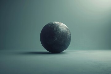 stylized minimal planet rotating into shadow, dramatic but clean Earth