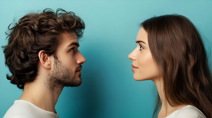 people looking at each other with a rivalrous tone