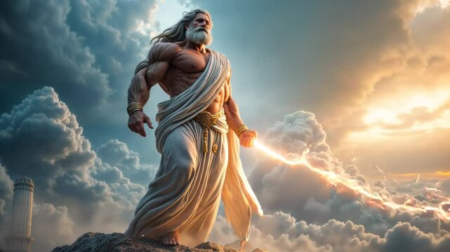 Zeus Summoning the Power of Lightning | Cinematic Mythological Art