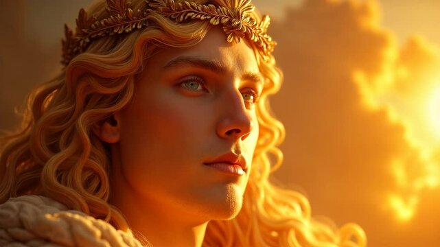 Apollo &ndash; The Radiant God of Light and Prophecy &ndash; Cinematic Artistic Portrait