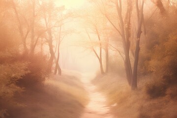 Obraz premium fog in the forest