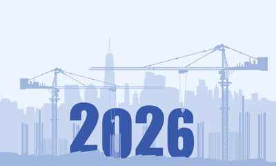 Construction numbers for New Year 2026.