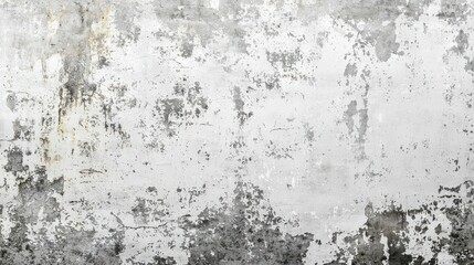 Obraz premium Old gray-white concrete wall with textured background, perfect for industrial or vintage design presentations PNG.